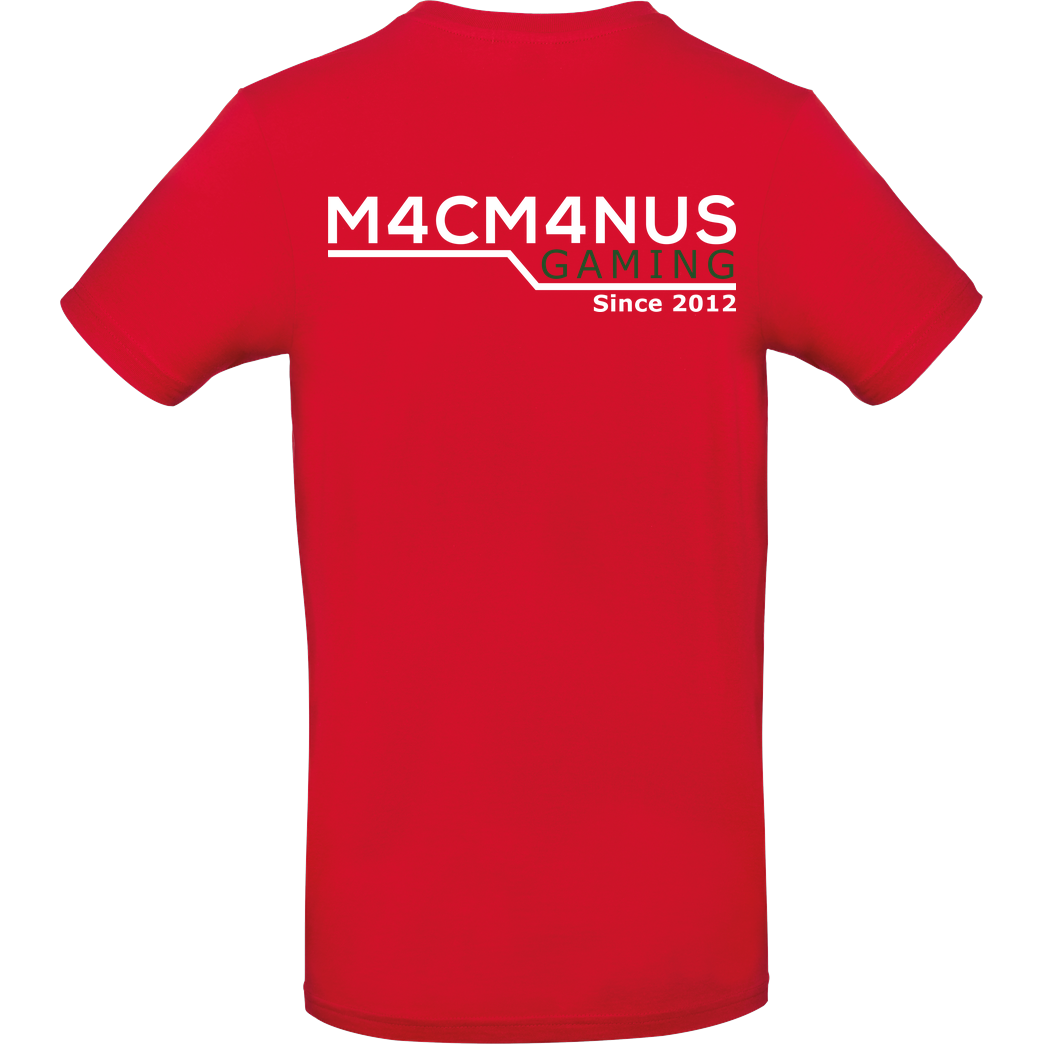 M4cM4nus M4cM4nus - Wappen und Schriftzug T-Shirt B&C EXACT 190 - Red