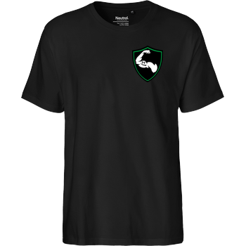 M4cM4nus - Wappen und Schriftzug Fairtrade T-Shirt - black