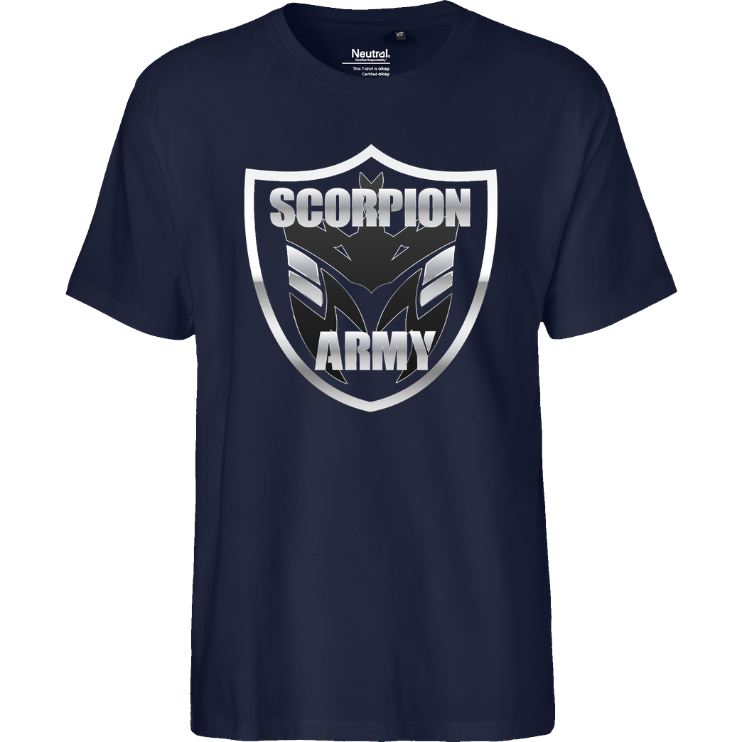 MarcelScorpion MarcelScorpion - Scorpion Army T-Shirt Fairtrade T-Shirt - navy