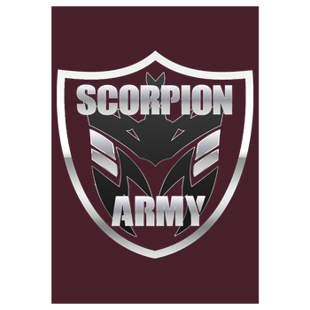 MarcelScorpion - Scorpion Army Art Print burgundy