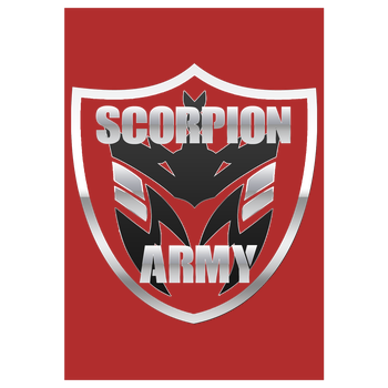 MarcelScorpion - Scorpion Army Art Print red