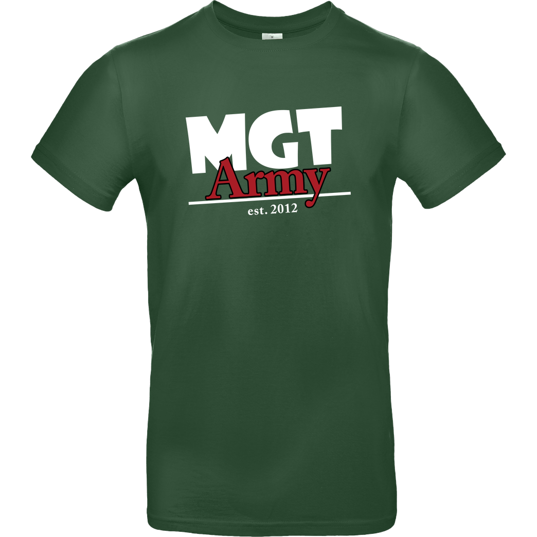 MaxGamingTV MaxGamingTV - MGT Army T-Shirt B&C EXACT 190 -  Bottle Green