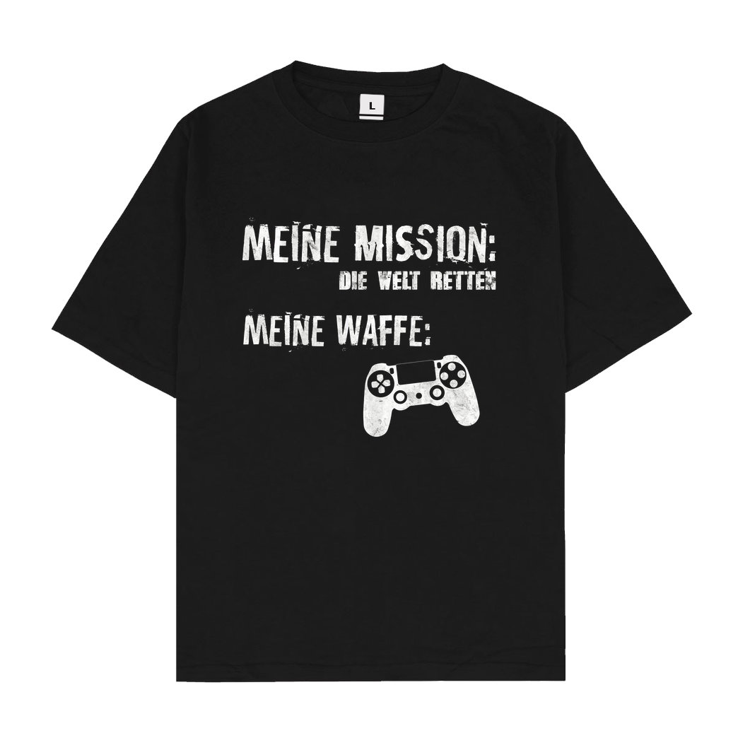 bjin94 Meine Mission v1 T-Shirt Oversize T-Shirt - Black