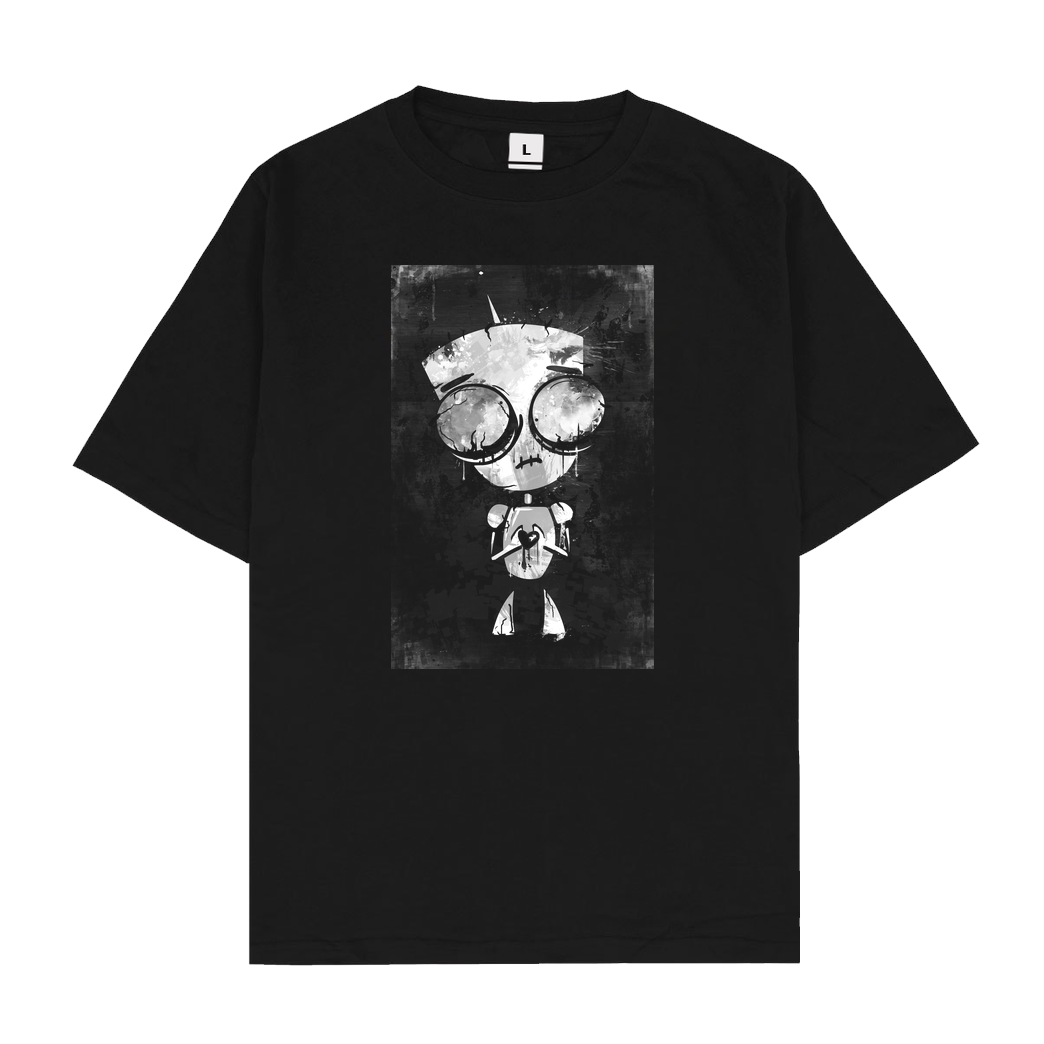 Mien Wayne Mien Wayne - Heartless GIR T-Shirt Oversize T-Shirt - Black