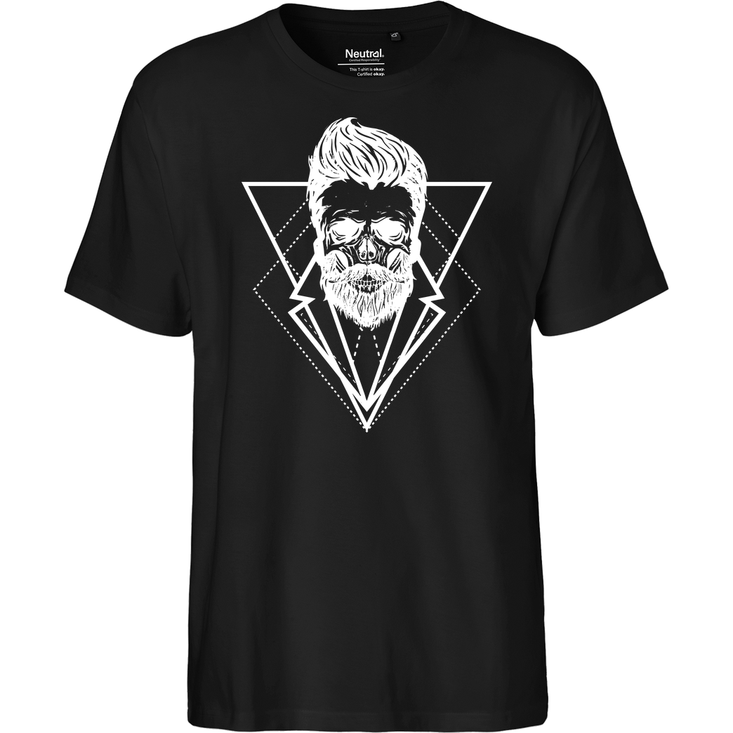 Mien Wayne Mien Wayne - Hipsterskull T-Shirt Fairtrade T-Shirt - black