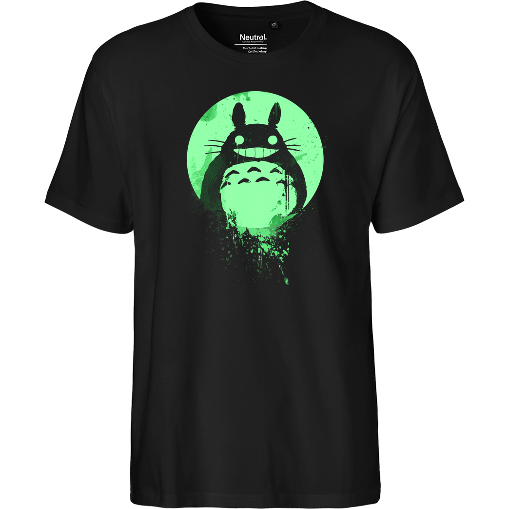 None Mien Wayne - Totoro T-Shirt Fairtrade T-Shirt - black