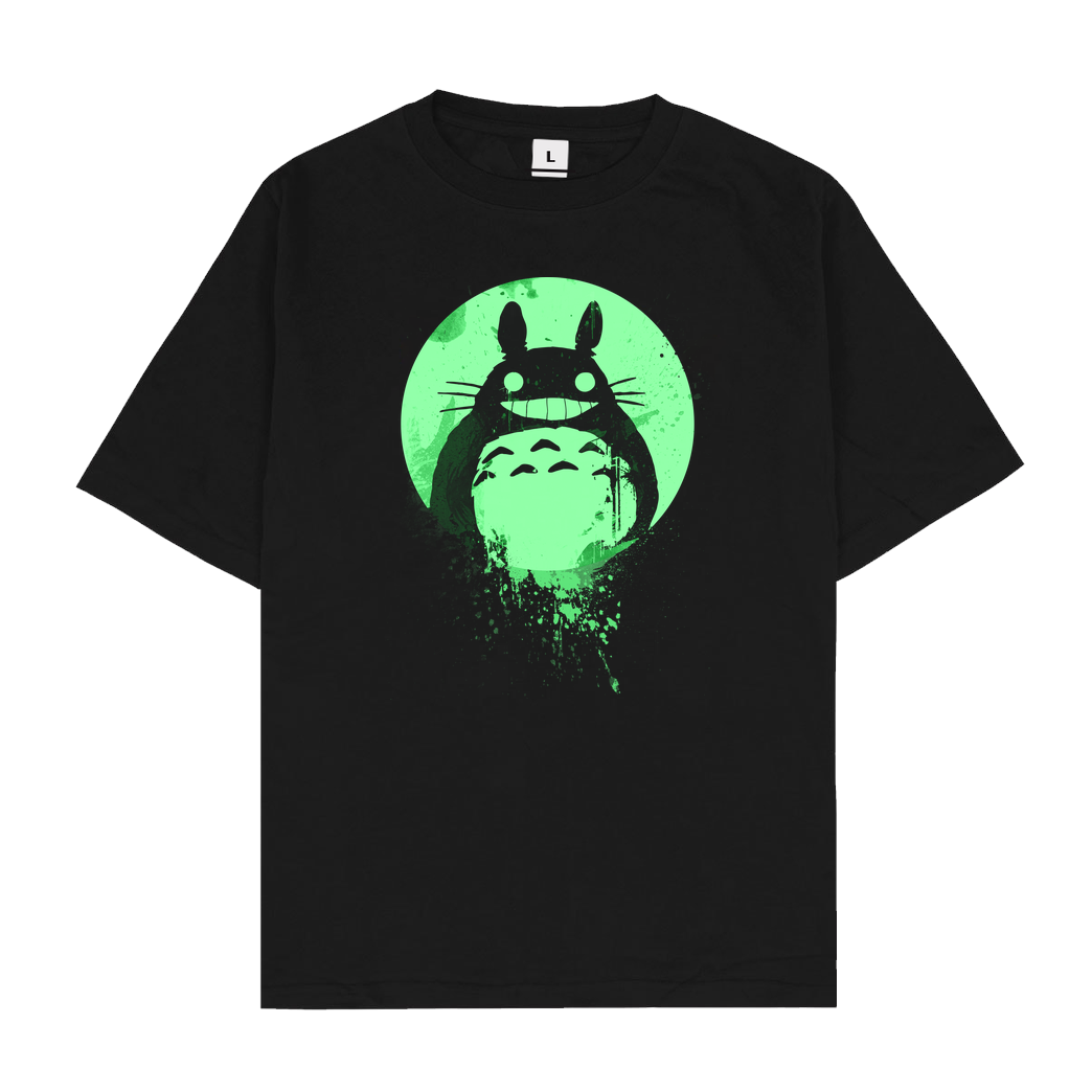 None Mien Wayne - Totoro T-Shirt Oversize T-Shirt - Black