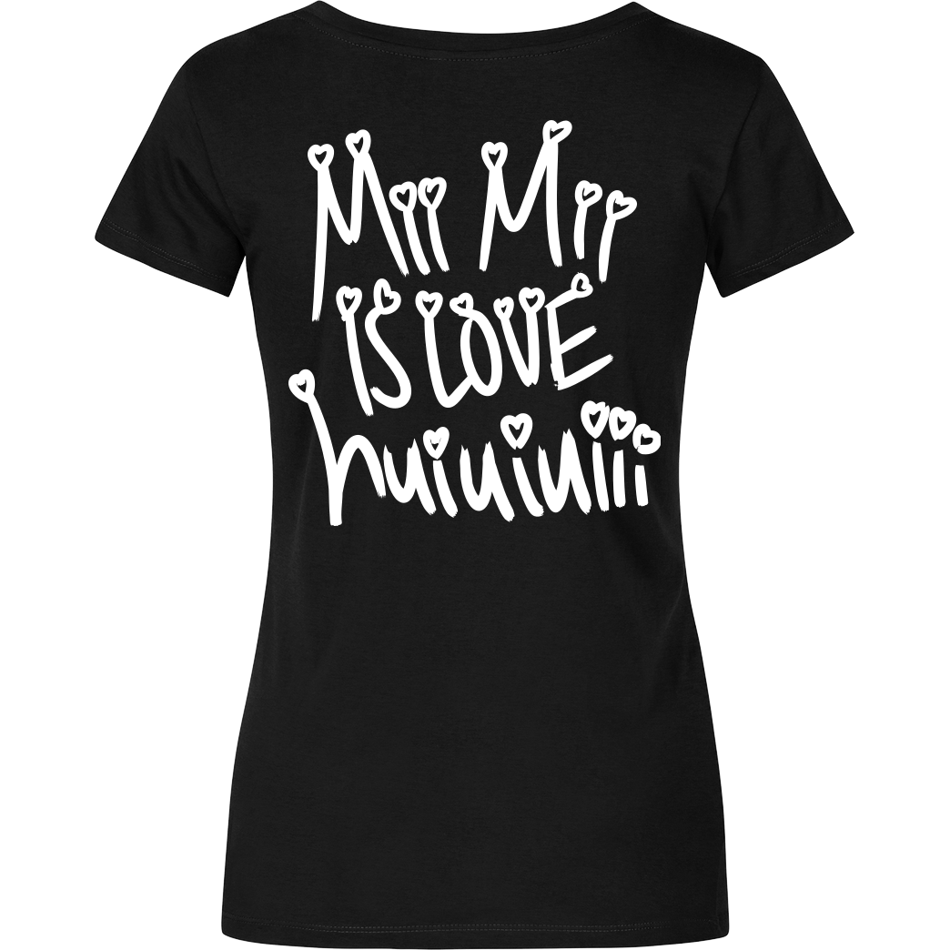 Mii Mii MiiMii - is love T-Shirt Girlshirt schwarz