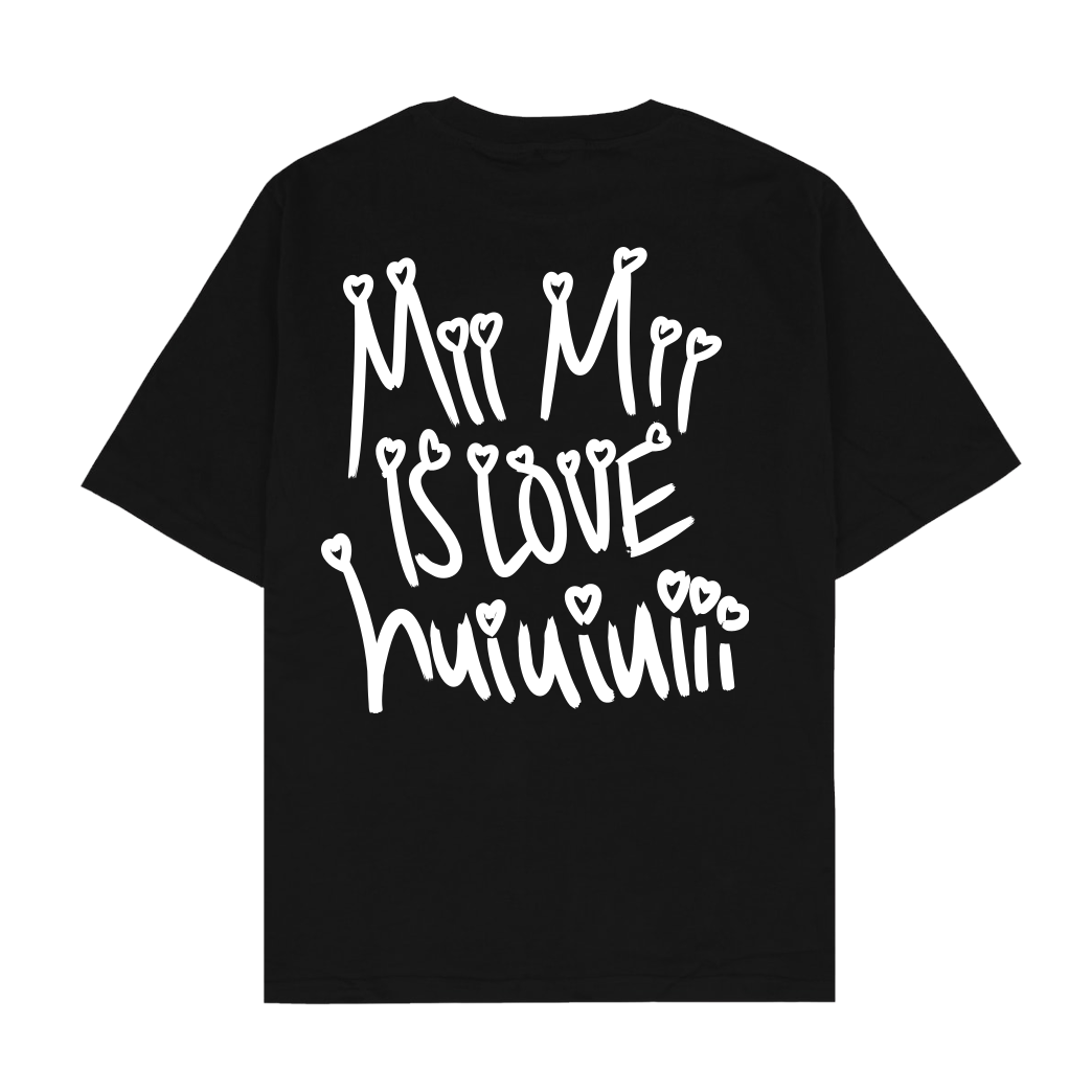 Mii Mii MiiMii - is love T-Shirt Oversize T-Shirt - Black
