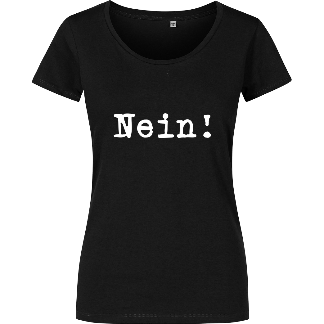None Nein! T-Shirt Girlshirt schwarz