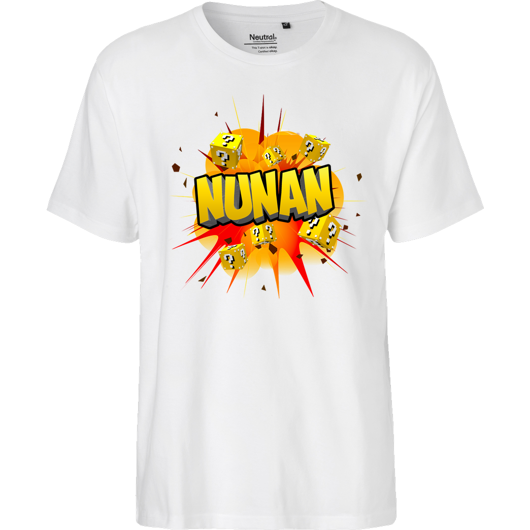 Nunan Nunan - Explosion T-Shirt Fairtrade T-Shirt - white