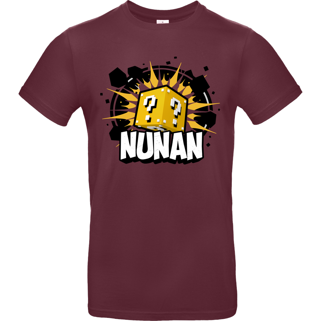 Nunan Nunan - Würfel T-Shirt B&C EXACT 190 - Burgundy