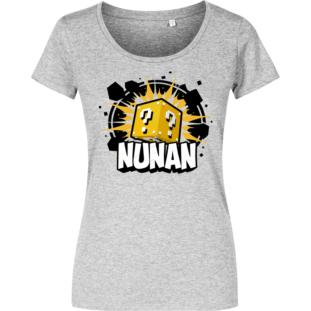 Nunan Nunan - Würfel T-Shirt Girlshirt heather grey