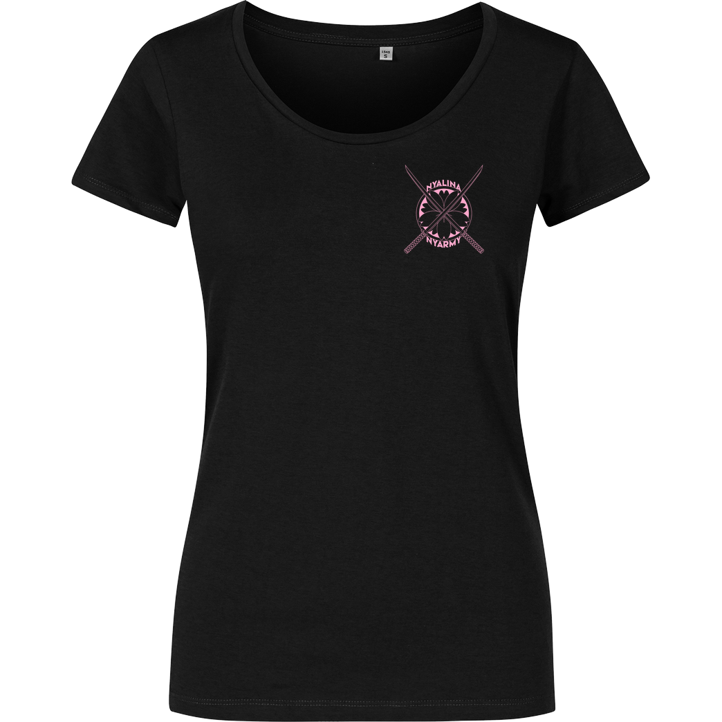 Nyalina Nyalina - Katana pink T-Shirt Girlshirt schwarz