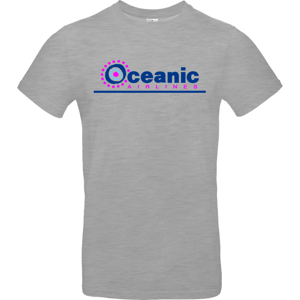 None Oceanic Airlines T-Shirt B&C EXACT 190 - heather grey