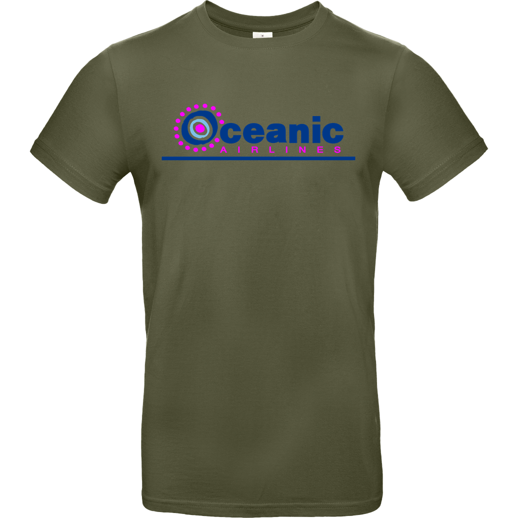 None Oceanic Airlines T-Shirt B&C EXACT 190 - Khaki