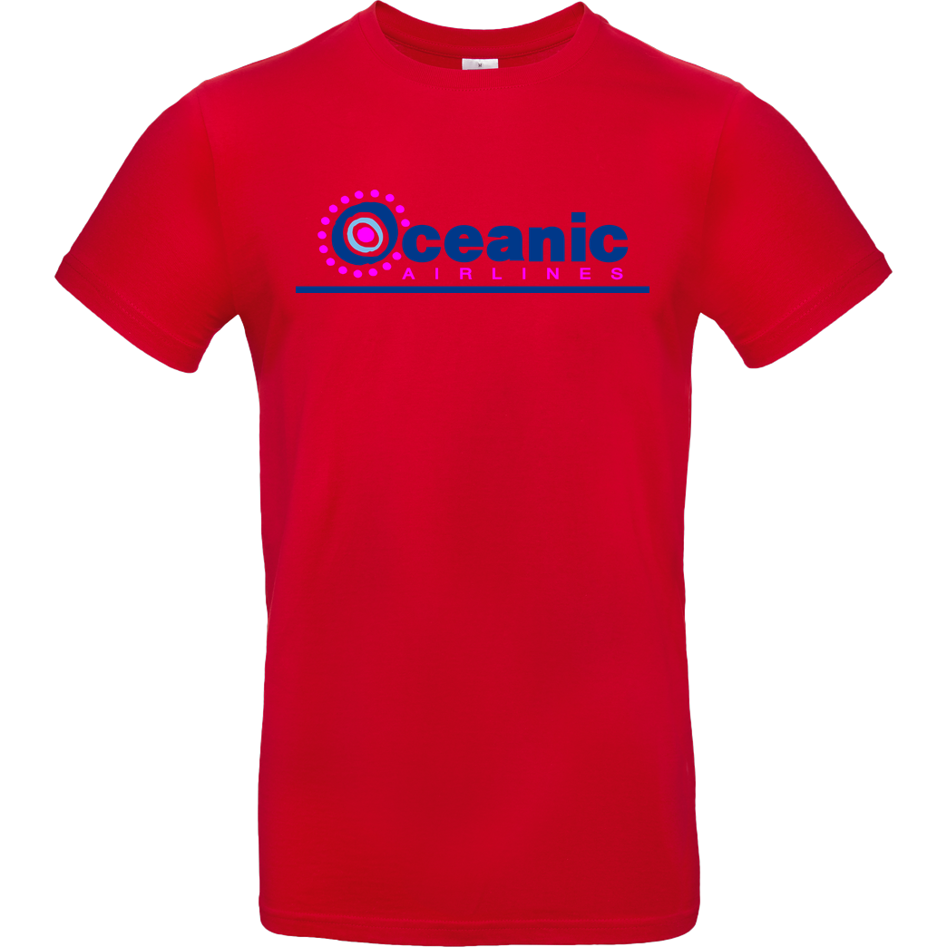 None Oceanic Airlines T-Shirt B&C EXACT 190 - Red