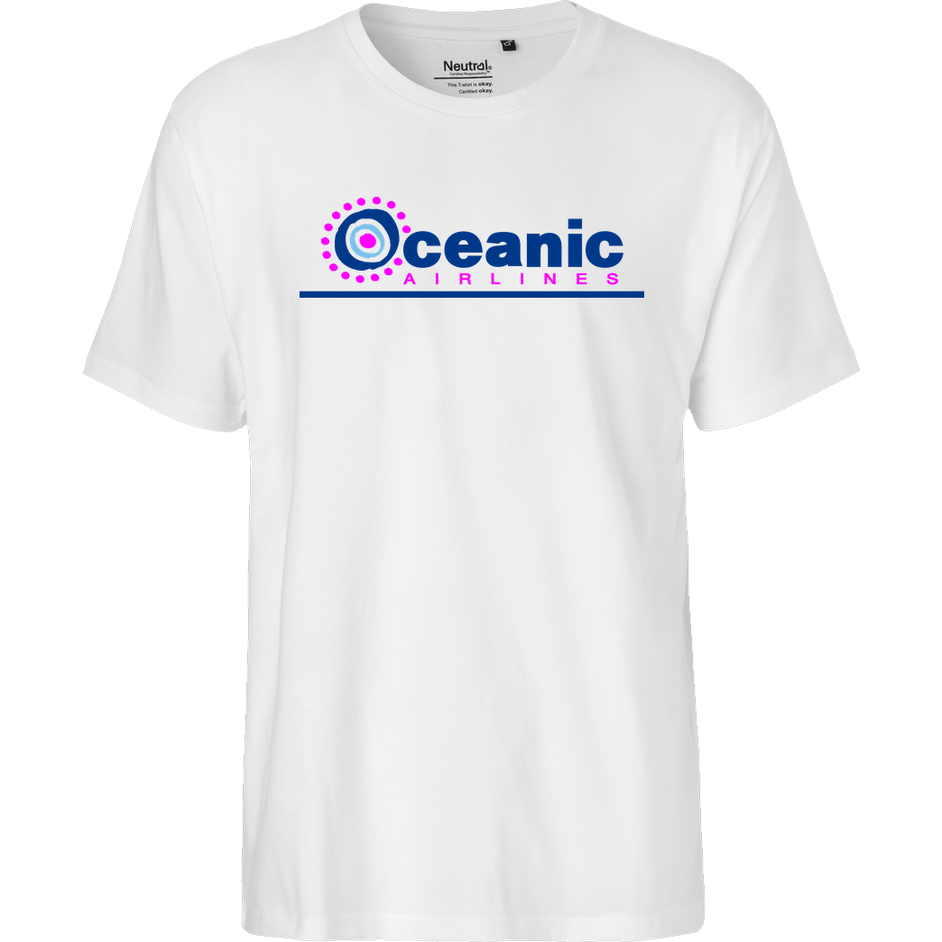None Oceanic Airlines T-Shirt Fairtrade T-Shirt - white