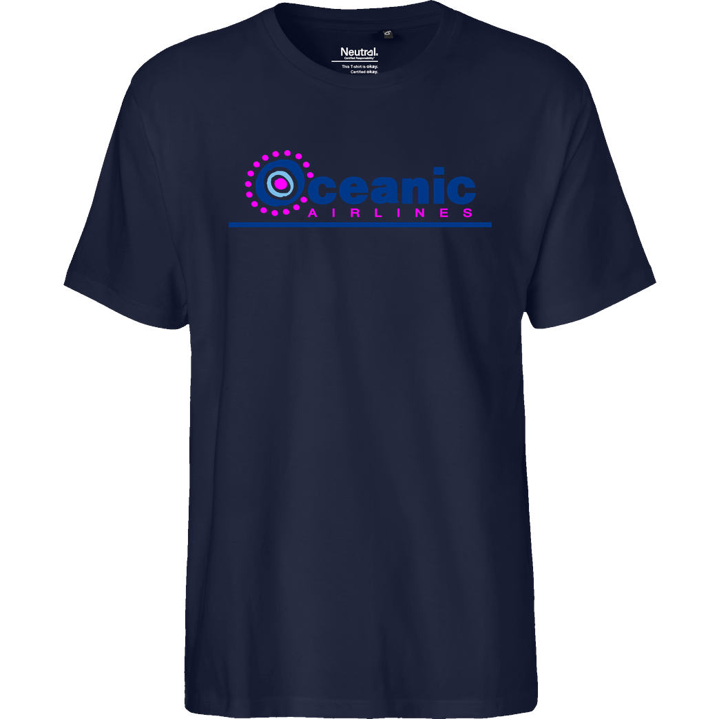 None Oceanic Airlines T-Shirt Fairtrade T-Shirt - navy