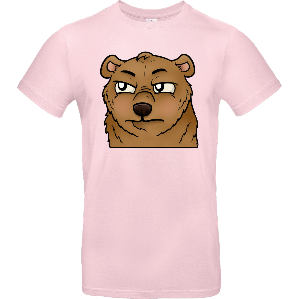 Powie Powie - Bär T-Shirt B&C EXACT 190 - Light Pink