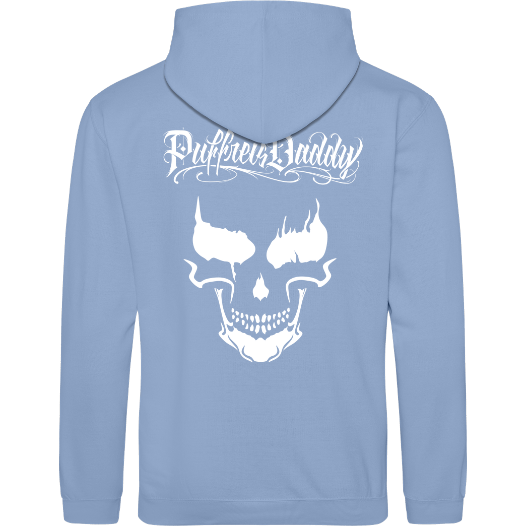 Puffreisdaddy Puffreis Daddy - Front - PD-Logo - Back Mask Sweatshirt JH Hoodie - sky blue