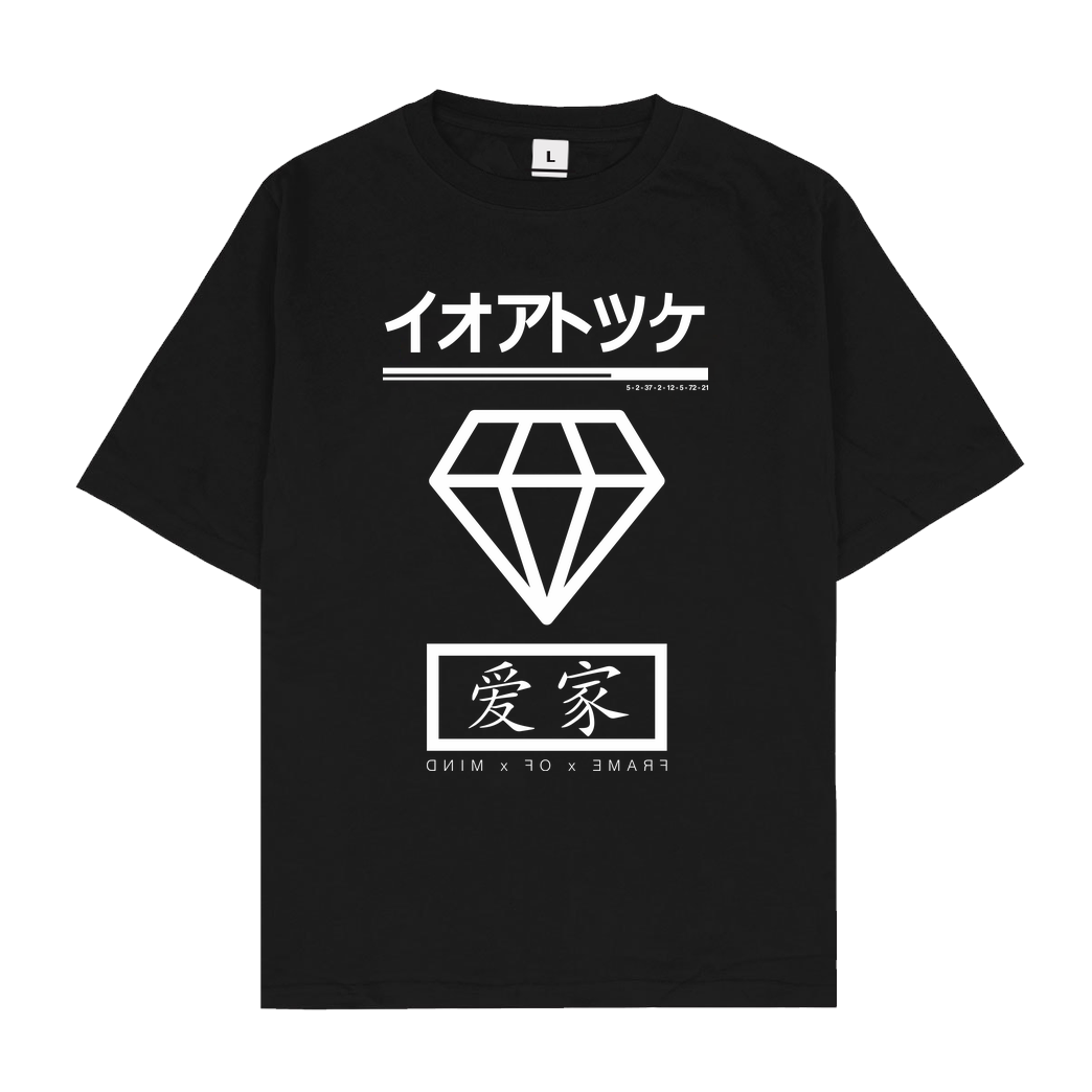 IamHaRa RangerCenter - Frame of Mind T-Shirt Oversize T-Shirt - Black