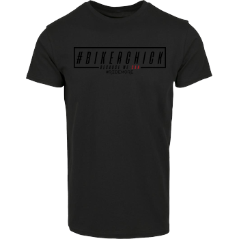 Ridemore - #BikerChick House Brand T-Shirt - Black