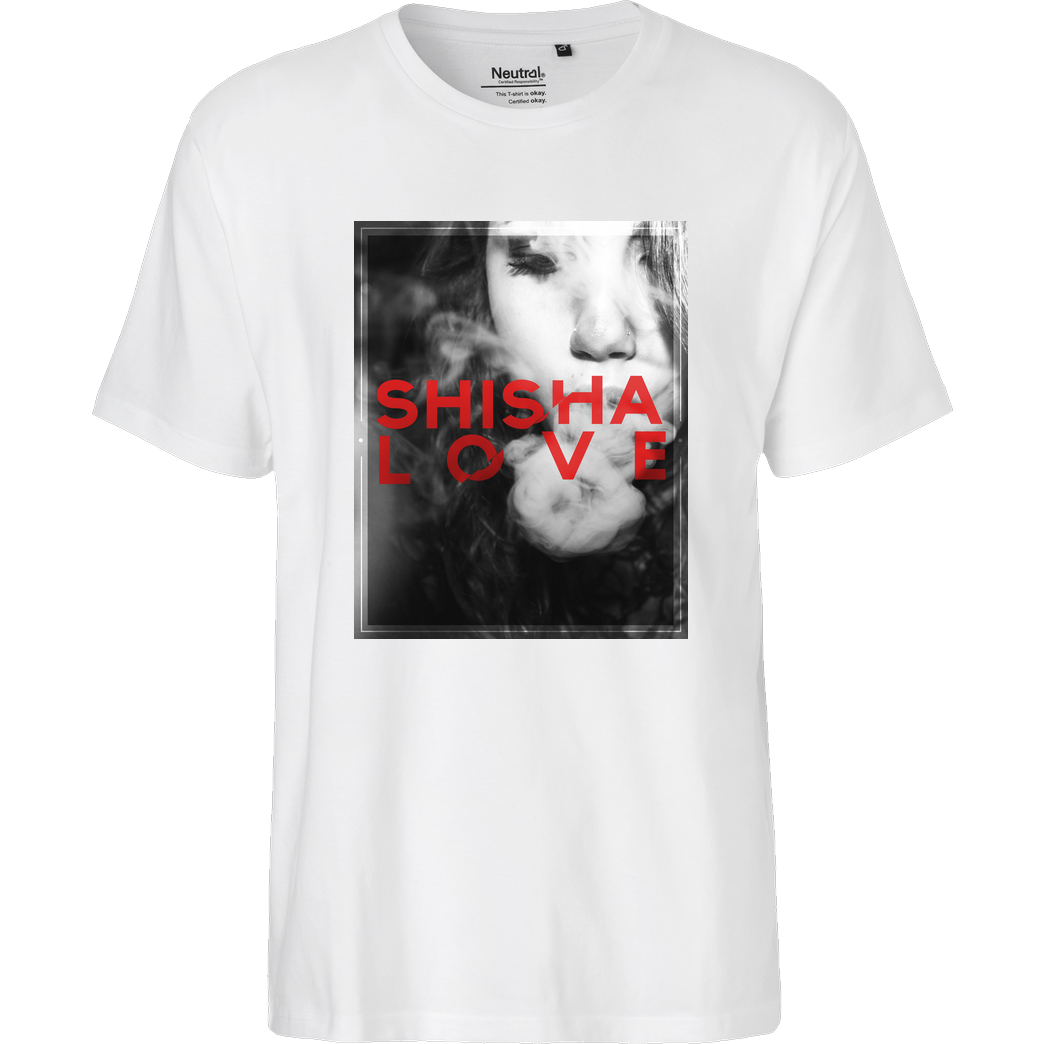 schmittywersonst schmittywersonst - Love Shisha T-Shirt Fairtrade T-Shirt - white