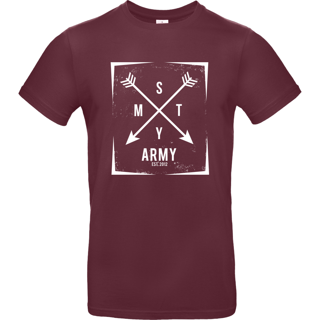 schmittywersonst schmittywersonst - SMTY Army T-Shirt B&C EXACT 190 - Burgundy