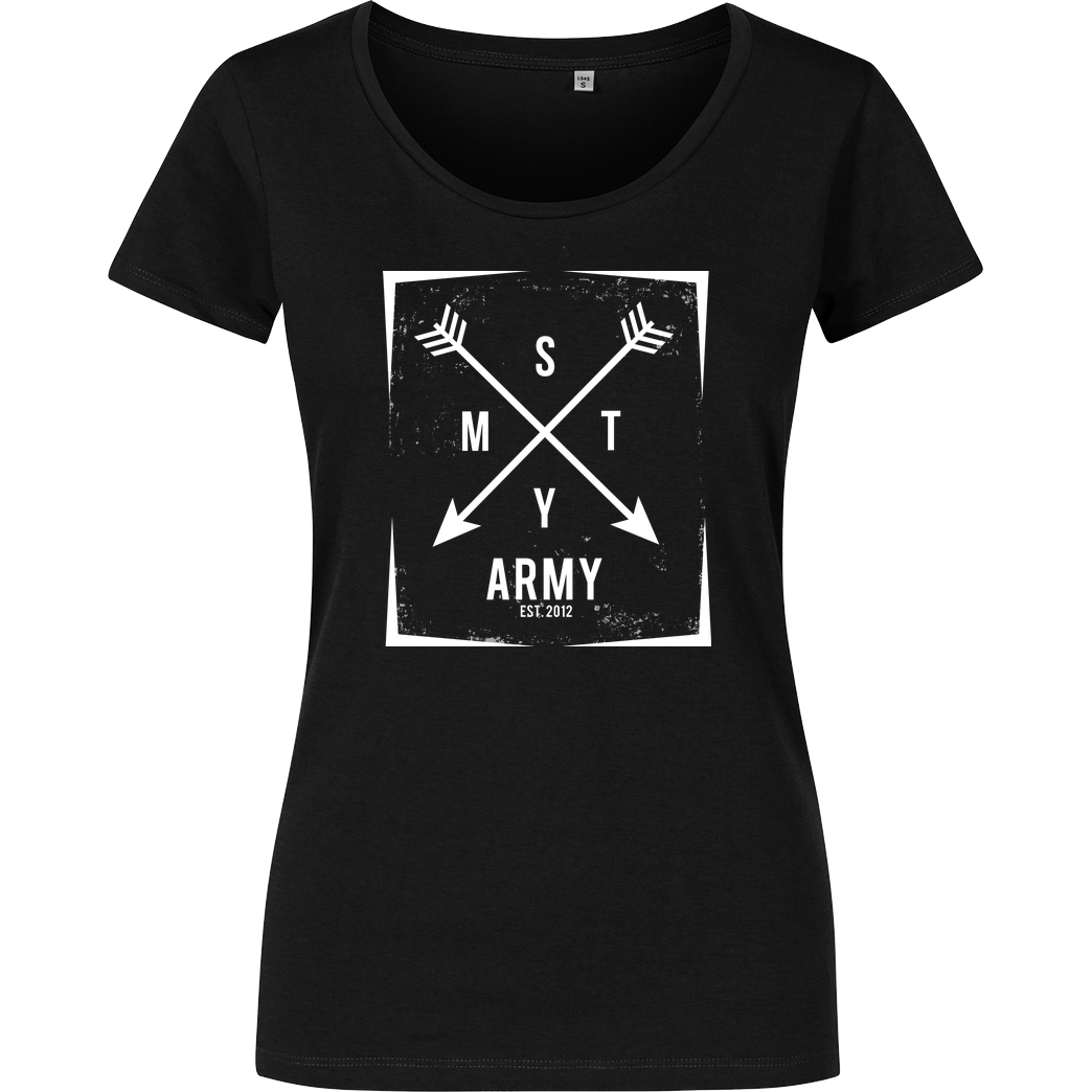 schmittywersonst schmittywersonst - SMTY Army T-Shirt Girlshirt schwarz