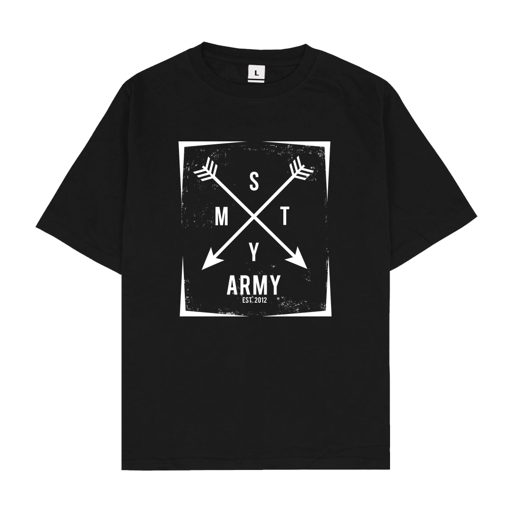 schmittywersonst schmittywersonst - SMTY Army T-Shirt Oversize T-Shirt - Black