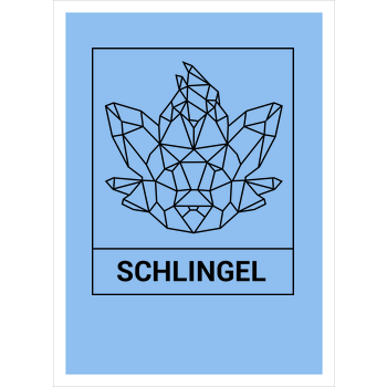 Sephiron - Schlingel Kasten Art Print light blue