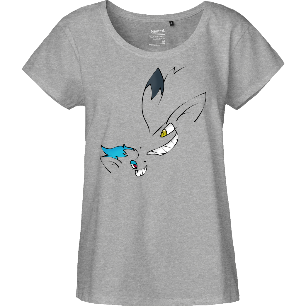 Sephiron Sephiron - Z shiny T-Shirt Fairtrade Loose Fit Girlie - heather grey