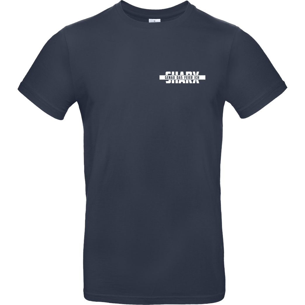 Sharx Sharx - Logo&Comic - White T-shirt T-Shirt B&C EXACT 190 - Navy