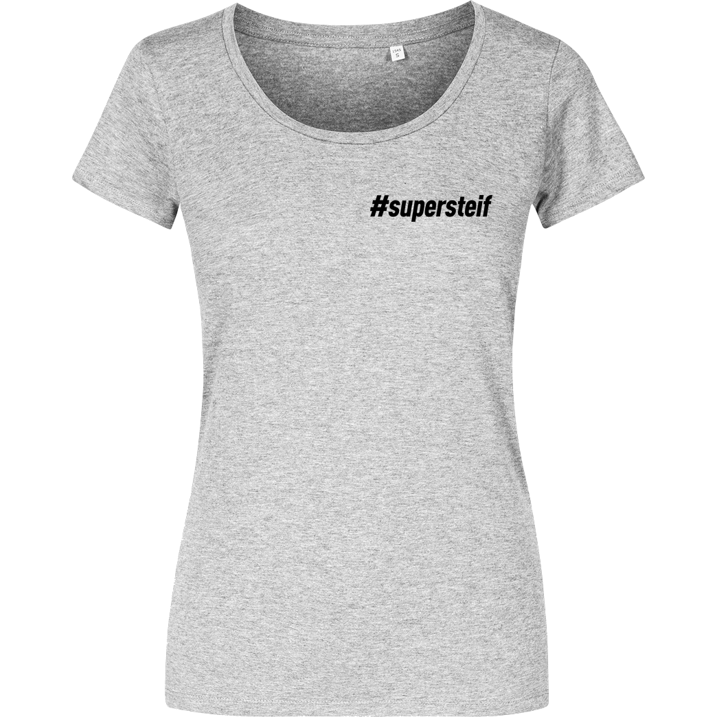 Smexy Smexy - #supersteif T-Shirt Girlshirt heather grey