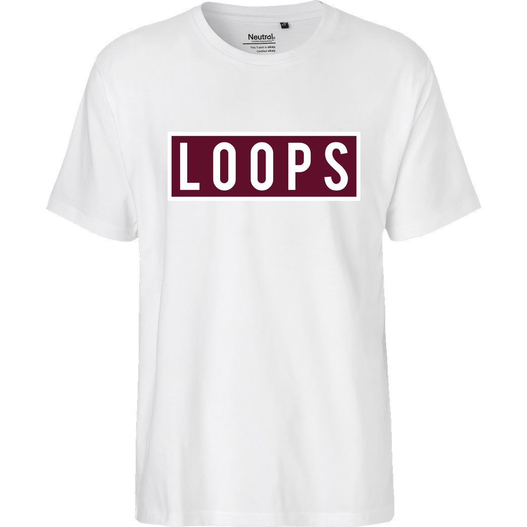 Sonny Loops Sonny Loops - Square T-Shirt Fairtrade T-Shirt - white