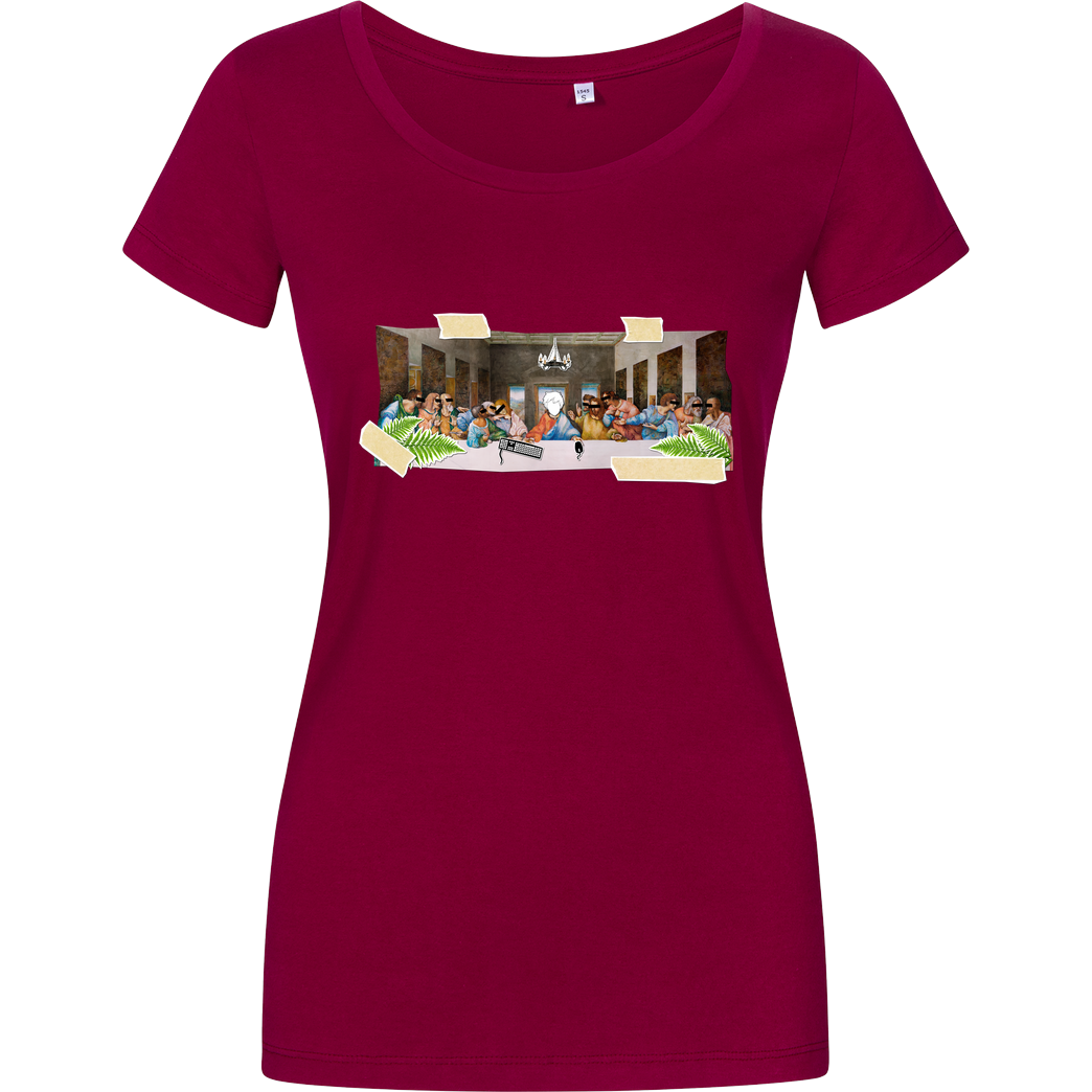 byStegi Stegi - Abendmahl T-Shirt Girlshirt berry