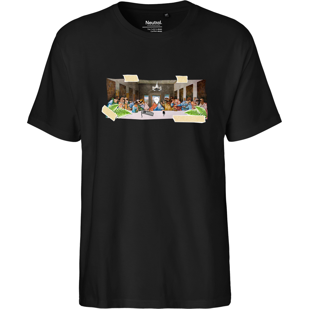 byStegi Stegi - Abendmahl T-Shirt Fairtrade T-Shirt - black