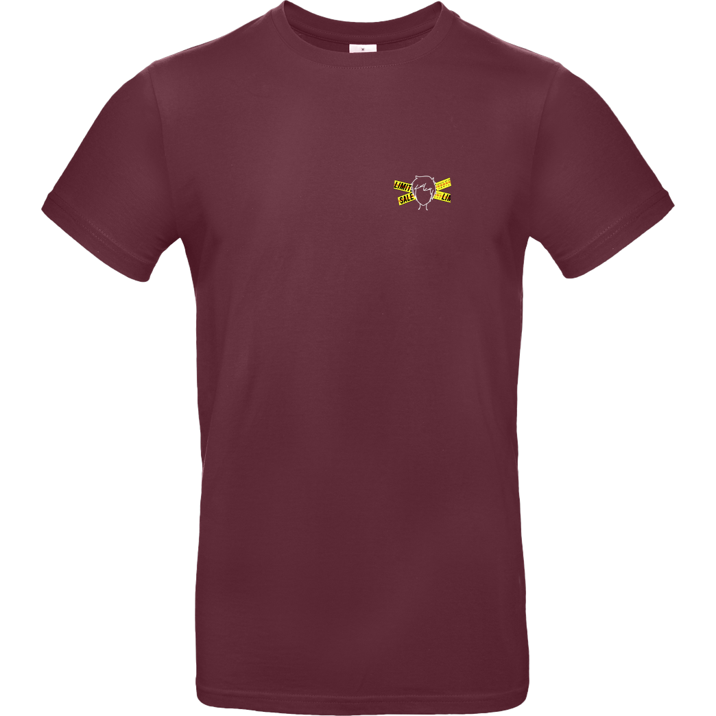 byStegi Stegi - Don't Cross T-Shirt B&C EXACT 190 - Burgundy