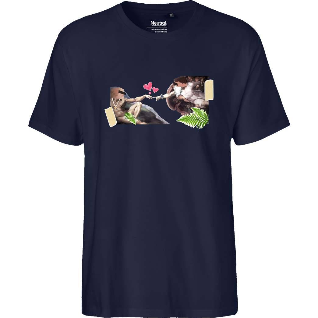 byStegi Stegi - Erschaffung T-Shirt Fairtrade T-Shirt - navy