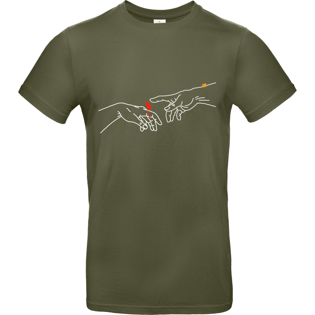 byStegi Stegi - Hände T-Shirt B&C EXACT 190 - Khaki