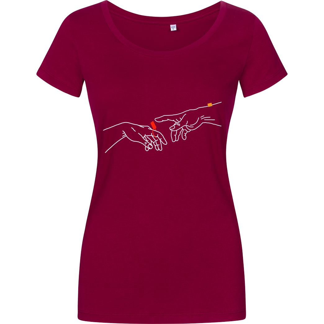 byStegi Stegi - Hände T-Shirt Girlshirt berry