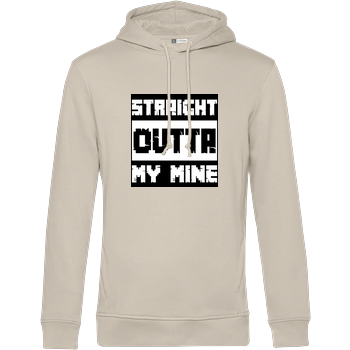 Straight Outta My Mine B&C HOODED INSPIRE - Off-White