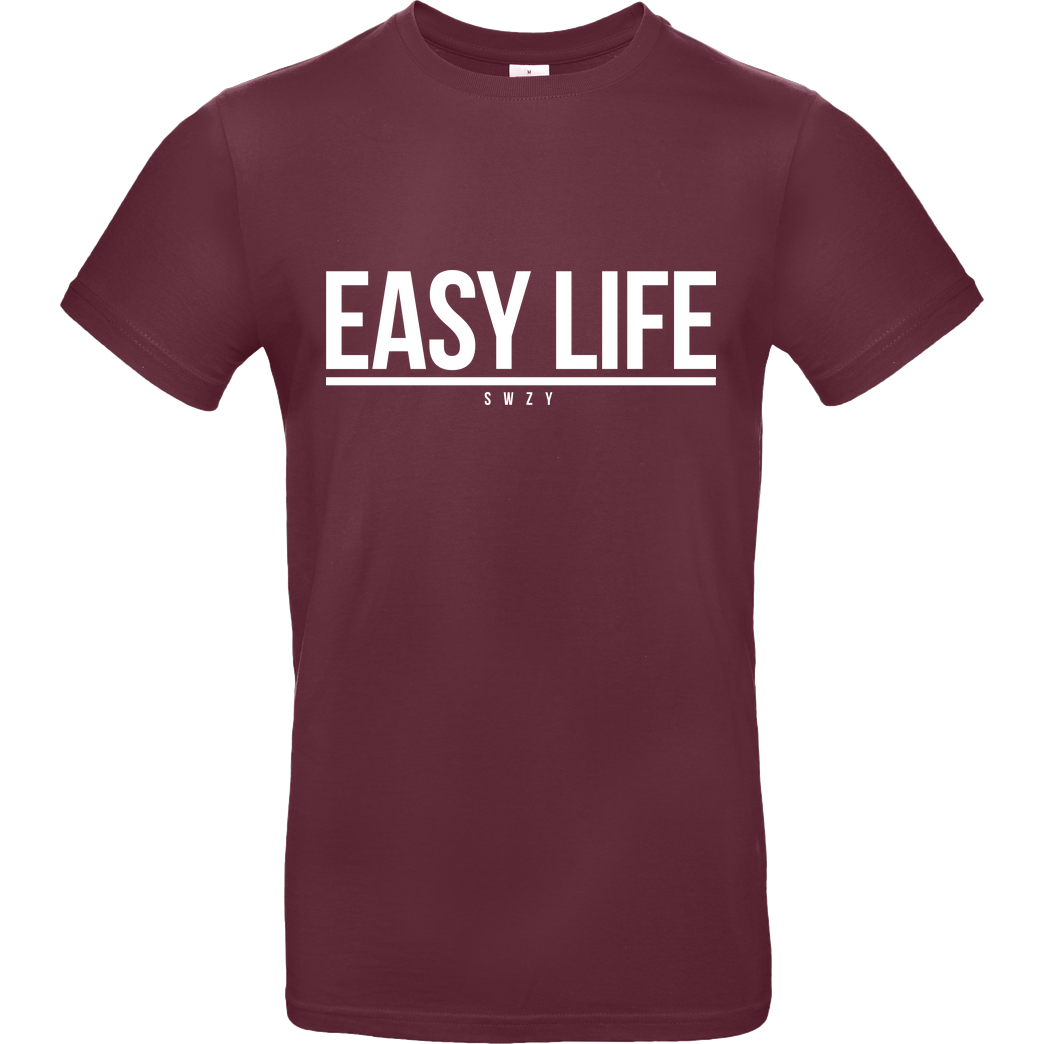 None Sweazy - Easy Life T-Shirt B&C EXACT 190 - Burgundy