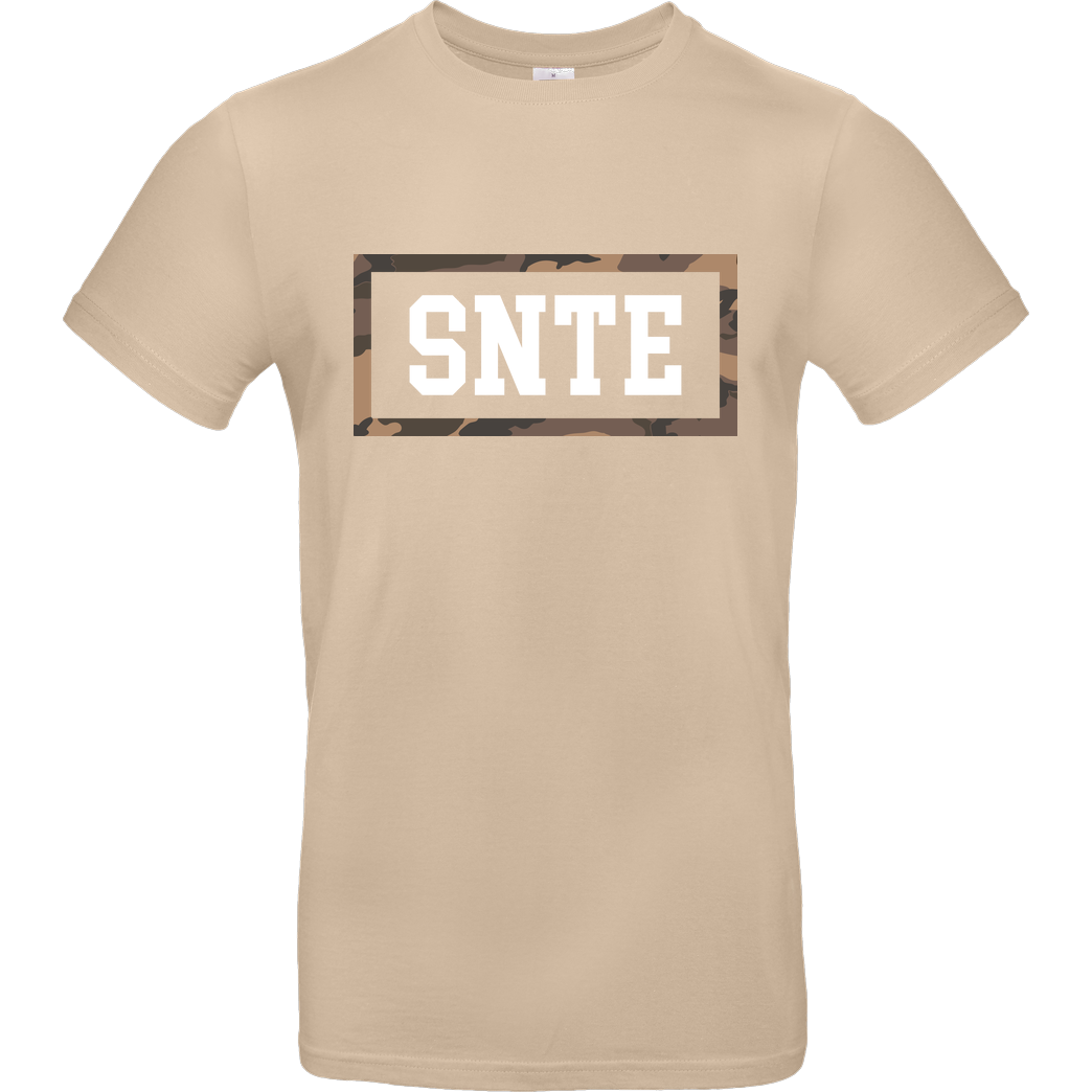 SYNTE Synte - Camo Logo T-Shirt B&C EXACT 190 - Sand