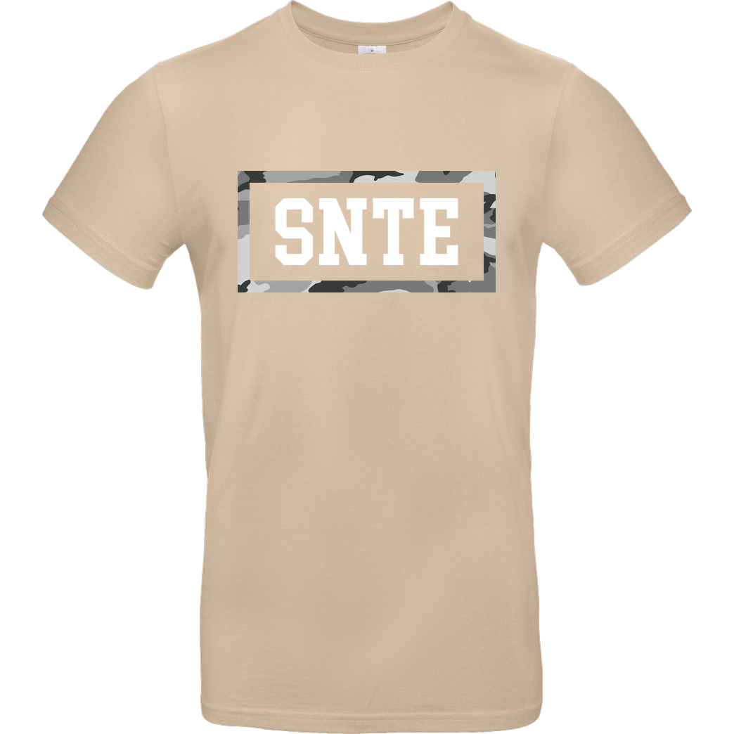 SYNTE Synte - Camo Logo T-Shirt B&C EXACT 190 - Sand