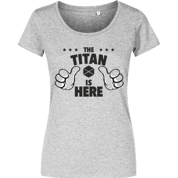 The Titan is Here Girlshirt heather grey