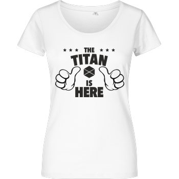 The Titan is Here Girlshirt weiss