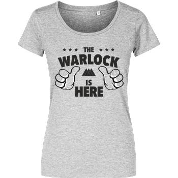 The Warlock is Here Girlshirt heather grey