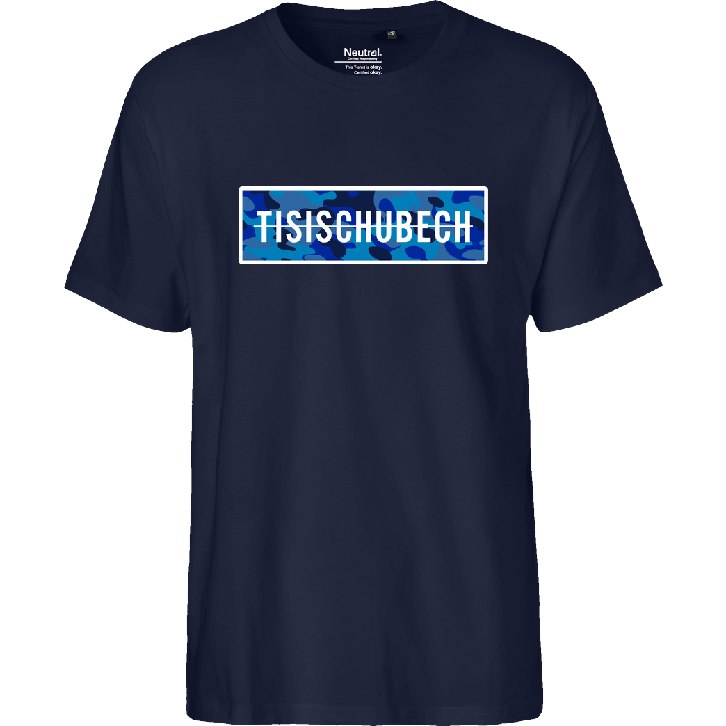 TisiSchubecH TisiSchubech - Camo Logo T-Shirt Fairtrade T-Shirt - navy